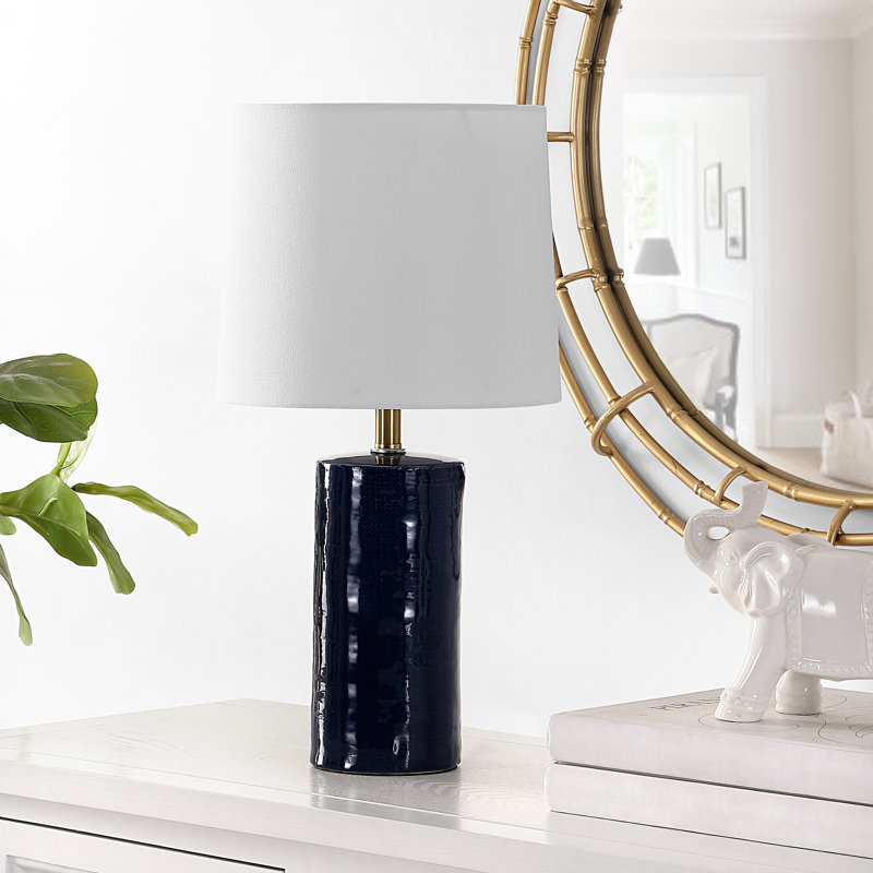 Ceramic Table Lamp, Navy