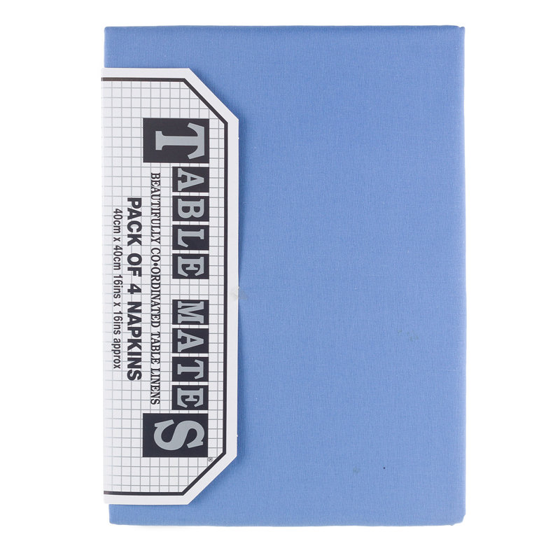 Solid Colour Square Napkin, Pale Blue