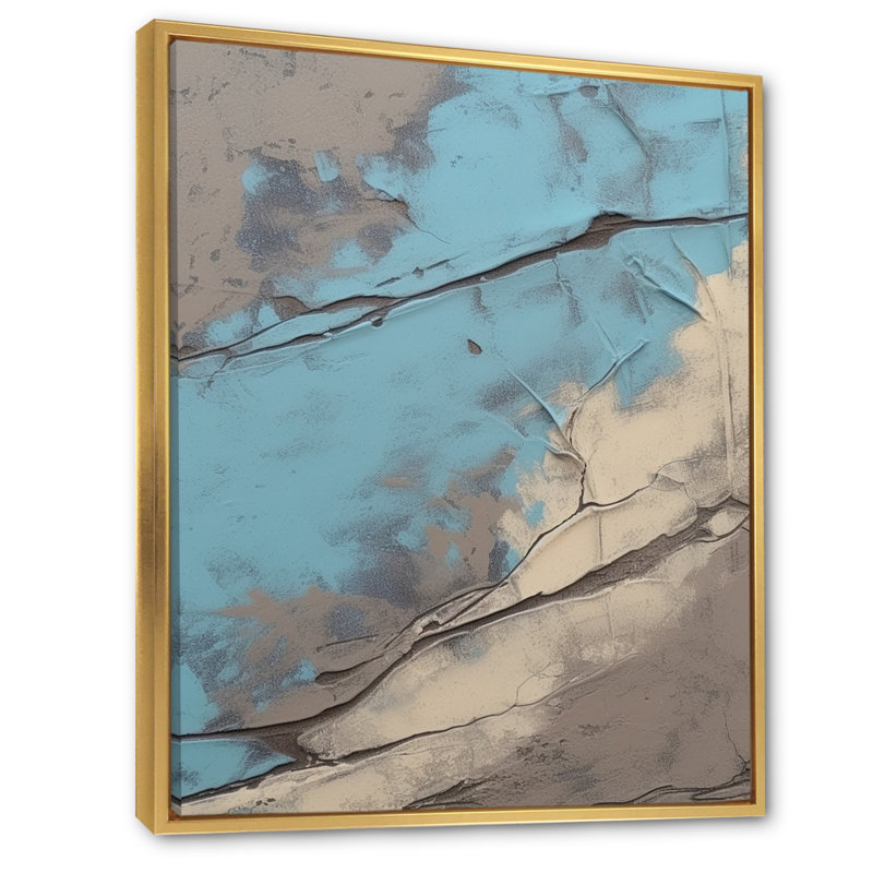 «Inner Worlds of Marble», reproduction sur toile, H 40 po x l 30 po x P 1,5 po, Cadre flottant doré