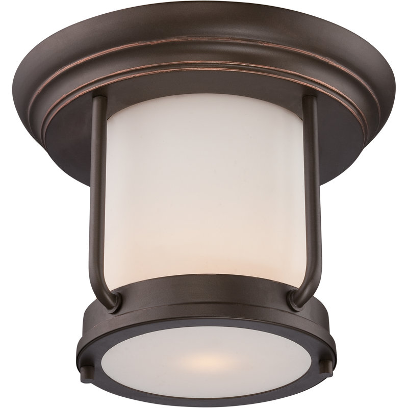 Tindall Mahogany Bronze 1 - Bulb Outdoor Flush Mount