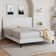 Bed Frame, Velvet Upholstered Platform Bed with Vertical Channel Tufted Headboard and Footboard, No Box Spring Required, Easy Assembly