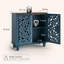 Armoire de rangement avec portes, armoire d'appoint avec plateau en noyer et pieds en bois massif, buffet vieilli avec tablette réglable pour la cuisine, le vestibule, le salon, la chambre à coucher, bleu-722246256