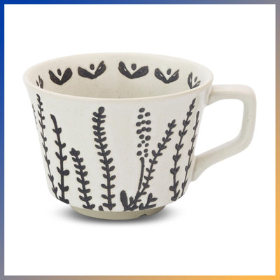 【Chaleur essentielle d'automne / hiver】 Ensemble de 1 tasses à café en céramique de conception artisanale, tasses en grès de 12 oz avec grandes poignées élégantes - parfaites pour le café au lait, le cappuccino, le moka et l'espresso. Œuvre d'art exquise, confort douillet.