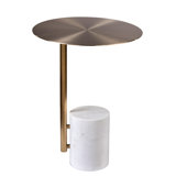 Table de bout Emmy sur le dessus et la base - Table d'appoint en forme de C