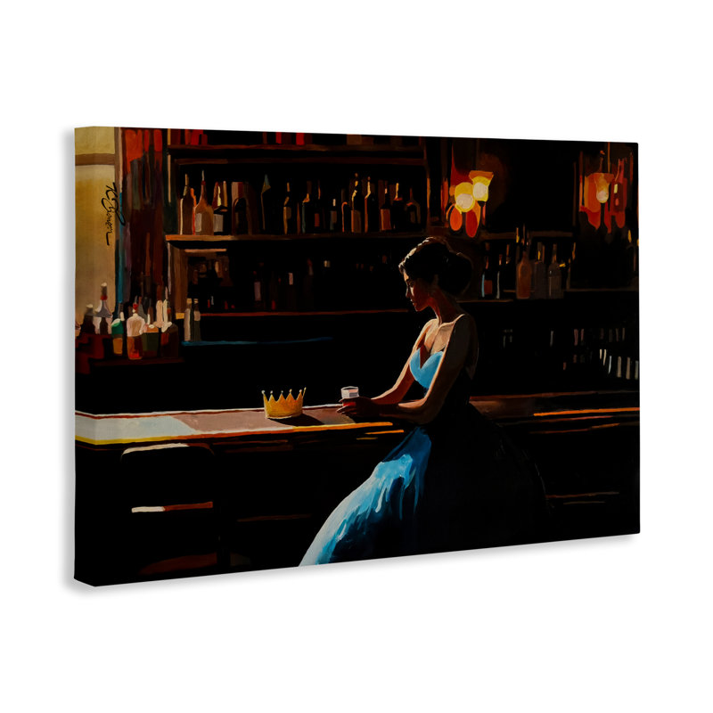 Couronne royale, toile de bar, design par Keith Thomson, H 16 po x l 24 po
