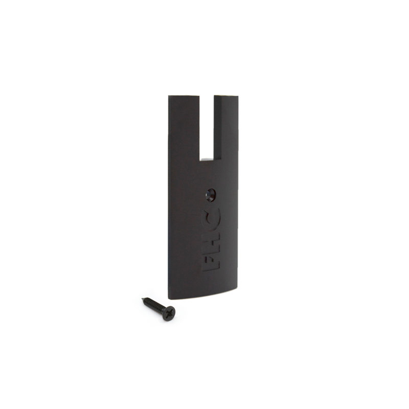 Embout de rail de porte carrée 4 po FHC R4SEC12DU - Bronze foncé anodisé, Dark Bronze Anodized