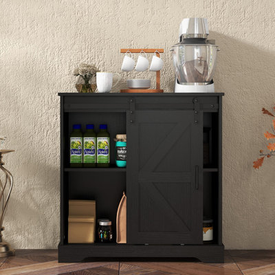 Buffet à portes coulissantes avec porte de grange