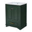 24" Bathroom Storage Vanity With Ceramic Sink, And Versatile Cabinet & Silver Handles Modern Smooth Surface Treatment
