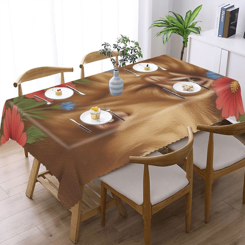 Nappe Farmhouse Highland Cow, garniture festonnée 60 po x 120 po, dîner de patio de la journée des anciens Combattants