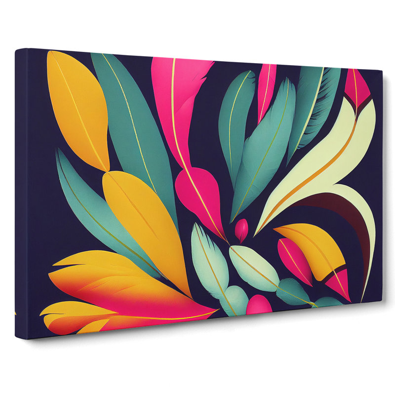 Feather Art Abstract Vol.2 - Wrapped Canvas, 50cm H x 76cm W x 3cm D
