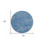 Tapis d'intérieur rond lavable bleu 8 pi HomeRoots