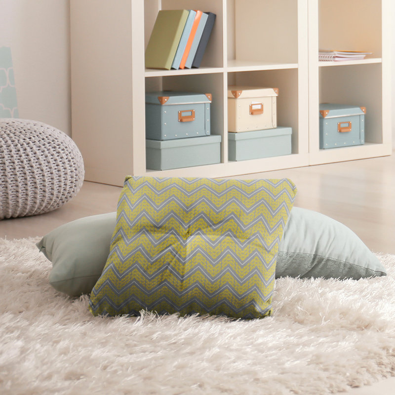 Coussin Rhonda Cheval, 30 po x 30 po, Jaune/vert