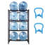 4 porte-bidons double 8 noirs, supporte 3 et 5 bouteilles en toute sécurité, fonte solide avec finition rouille, instructions d'assemblage simples, support à bouteilles à rainures pour tablettes de 8 po, fabrication