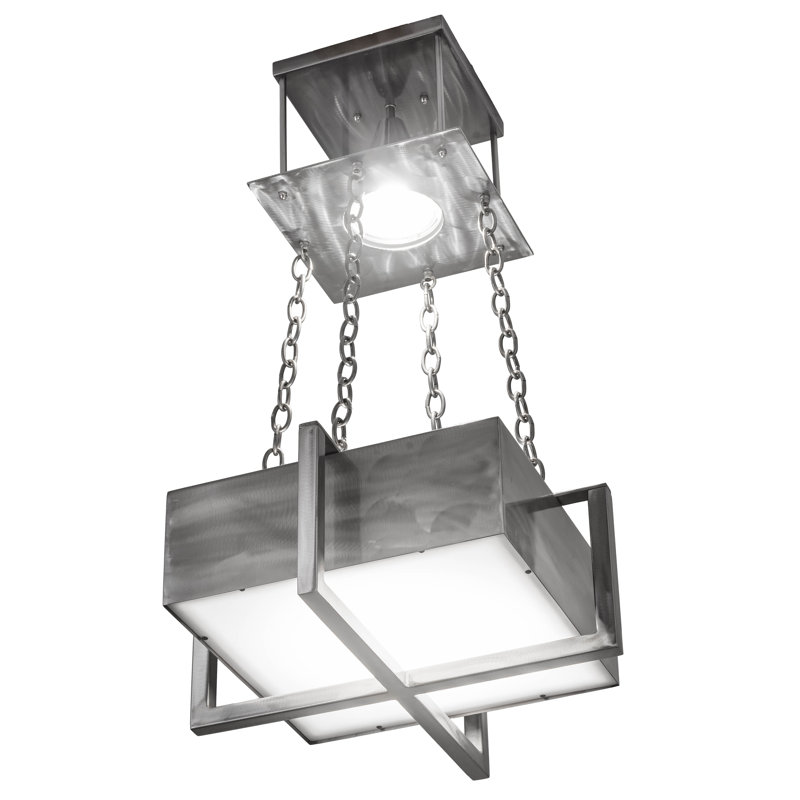 Luminaire suspendu carré / rectangulaire à 1 lumière Quadrato