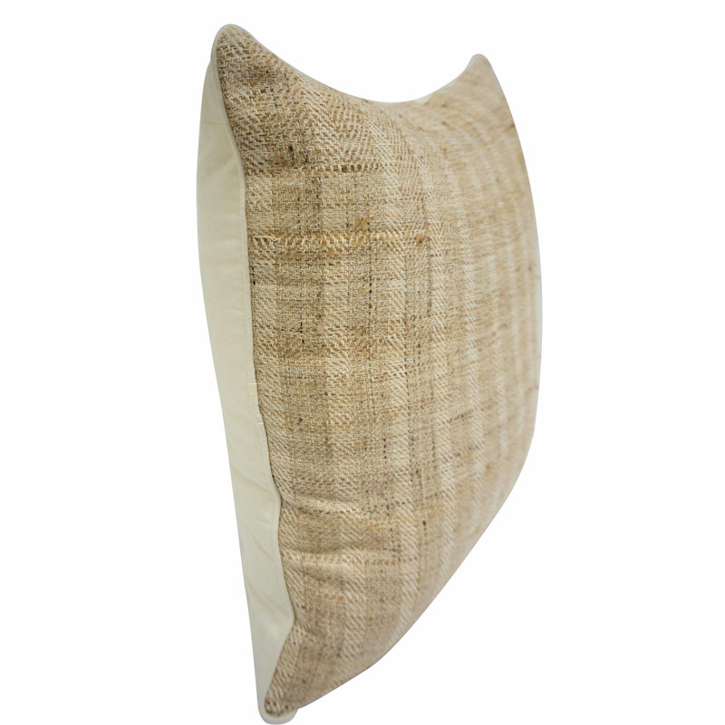 Sunlaud Plaid Silk Throw Pillow