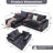 Boneless 103" Boneless Compressed Sectional Couch No Assembly Required With Pillows-2140480479-2140480476