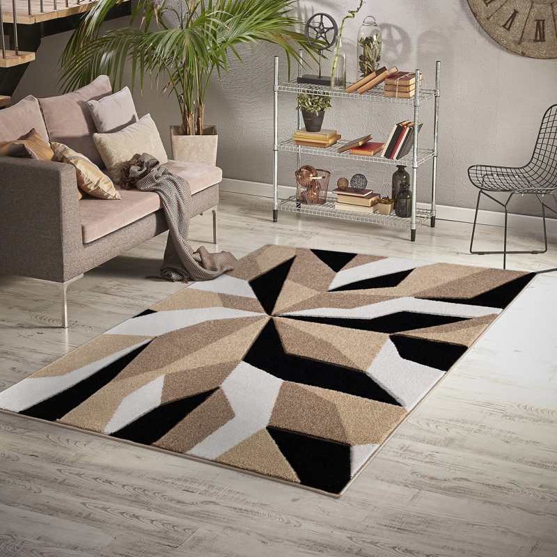 Vadlamudi Abstract Area Rug, Rectangle 60 x 110cm