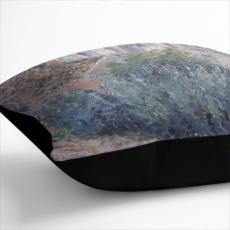 Square Throw Cushion, 55cm H x 55cm W x 20cm D, Black
