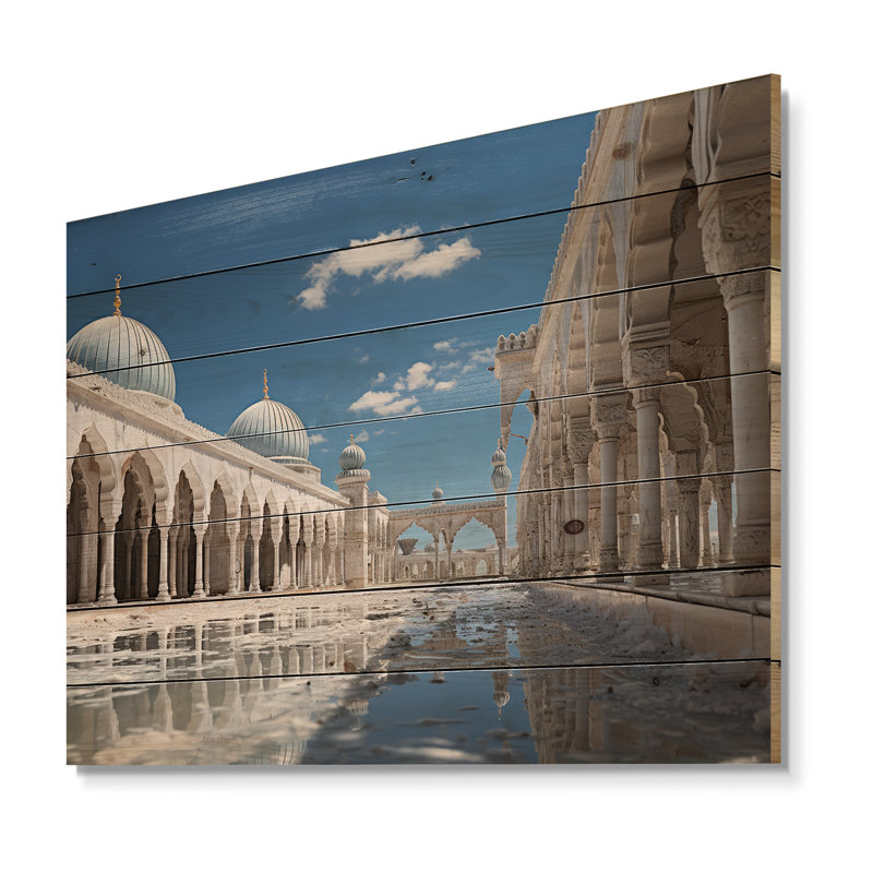 Art de l'Islam Masjid Alaqsa - impression sans cadre sur bois, H 24 po x l 32 po x P 0,78 po