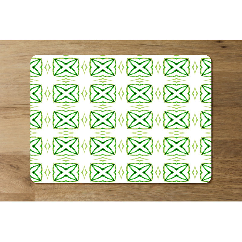 Mowery Polyester-Coated Hardboard Abstract Rectangle Placemat