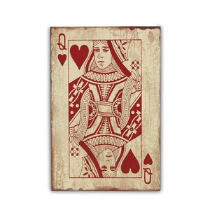 Cheungs Queen Of Hearts On Wood Print & Reviews | Wayfair