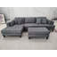 Canapé modulaire en microfibre avec repose-pieds Pritesh-1540828727-1540828725