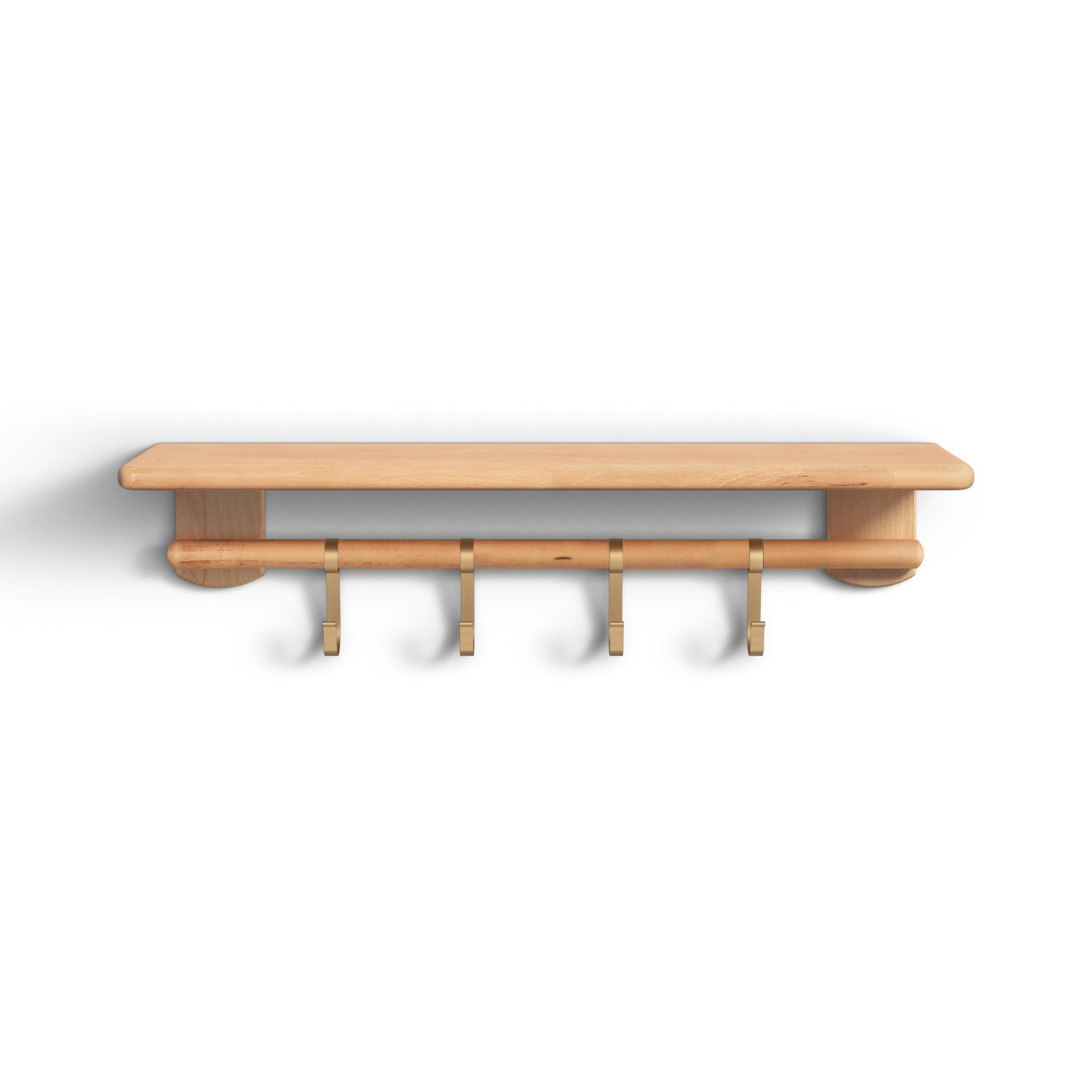 Faustina Wall Shelf with Hooks