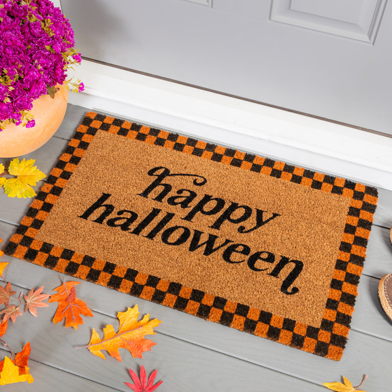 Tapis en fibre de coco Happy Halloween