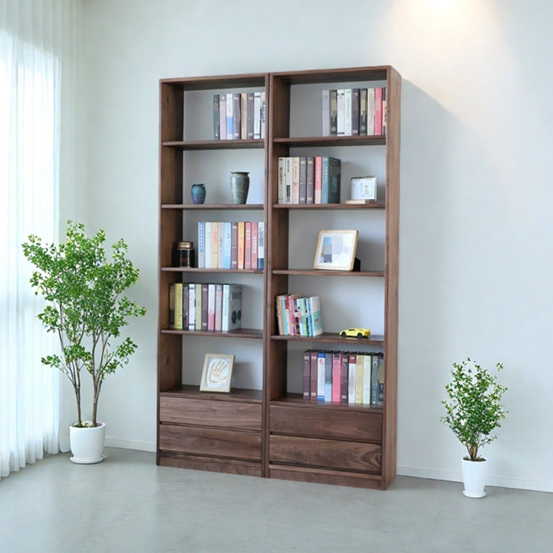 Classic black walnut bookcase