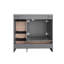 Meuble-lavabo autoportant de style shaker avec lavabo, 4 tiroirs à fermeture en douceur et 2 portes à fermeture en douceur
