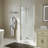 34"-35 1/2" W x 72" H Bi-Fold Frameless Shower Door with Clear Glass-81830817