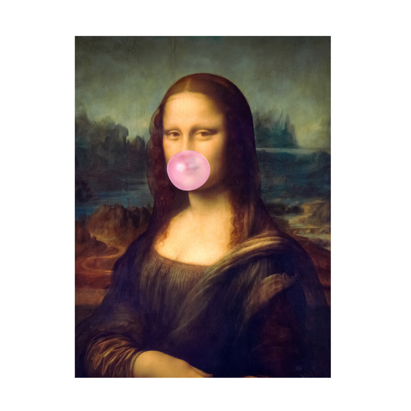 Gomme à bulles bolaire Taudalpoi Mona Lisa, H 24 po x l 18 po x P 2 po