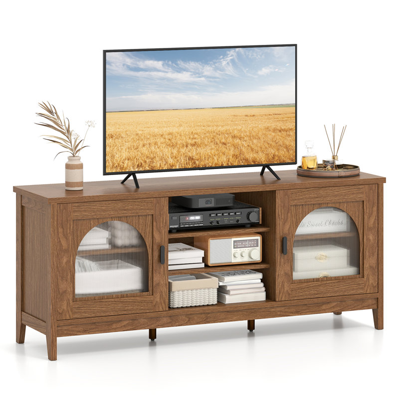 Meuble télé de campagne pour téléviseur de 65 po ou moins Farmhouse, Noyer