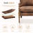 Accent Chair, Spindle Accent Chair with Upholstered Armrests, Farmhouse Accent Chair with Turned Wood-1655403899