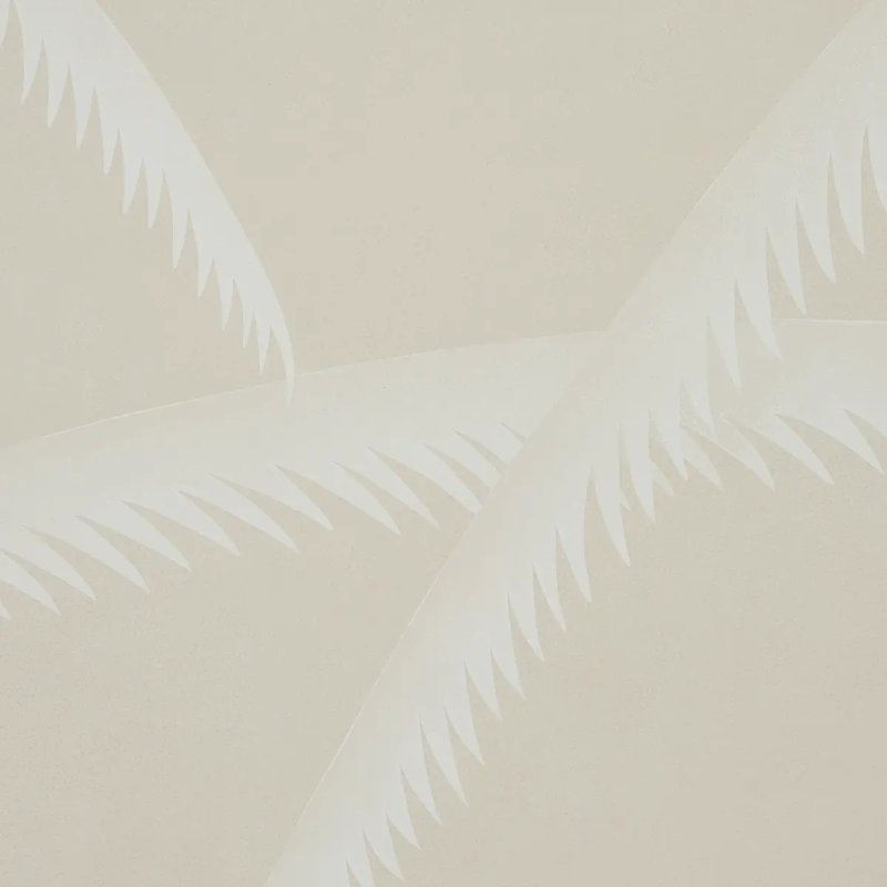 Deco Palms Wallpaper, Ivory/Natural