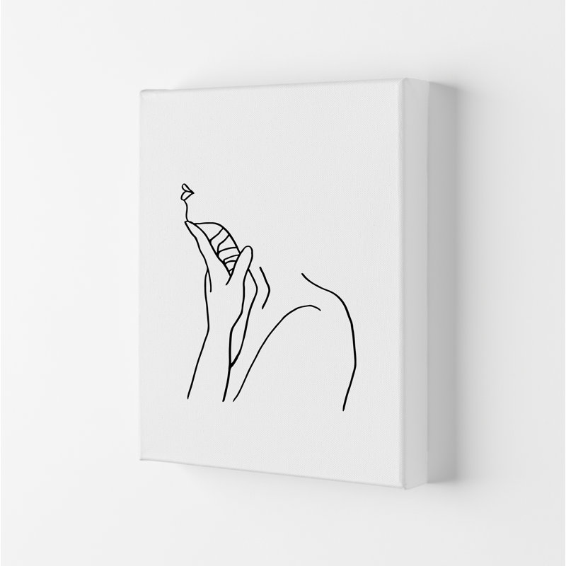 Finger On Chin - No Frame Print, 42cm H x 29.7cm W x 4cm D, Wrapped Canvas