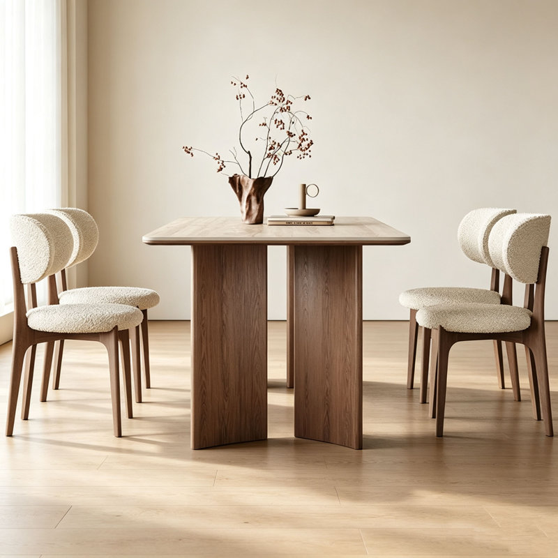 Table de salle à manger en pierre frittée, H 29,5 po x l 70,9 po x P 35,4 po, 5