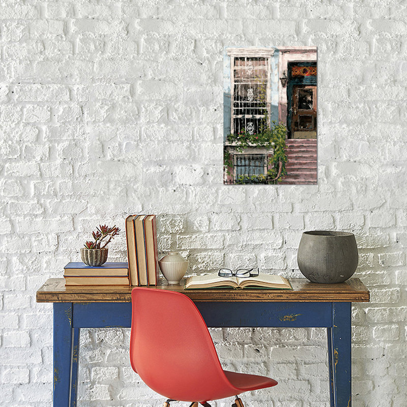 « new york club i », reproduction sur toile, H 60 po x l 40po x P 1,5 po, Toile avec cadre noir, Pas de tapis