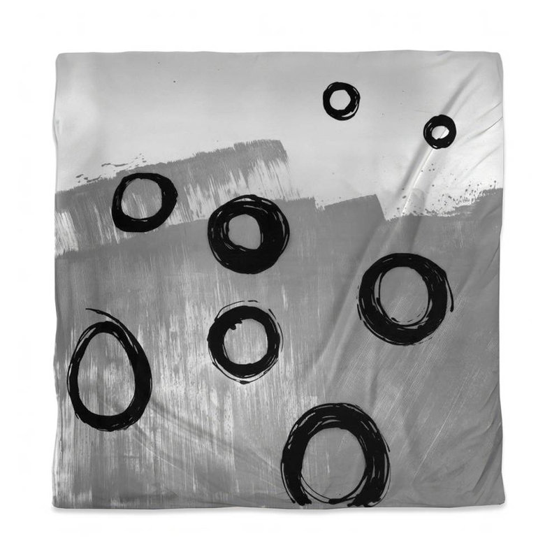 Shapes Abstract White Queen Duvet Cover - Deconstructed Decor