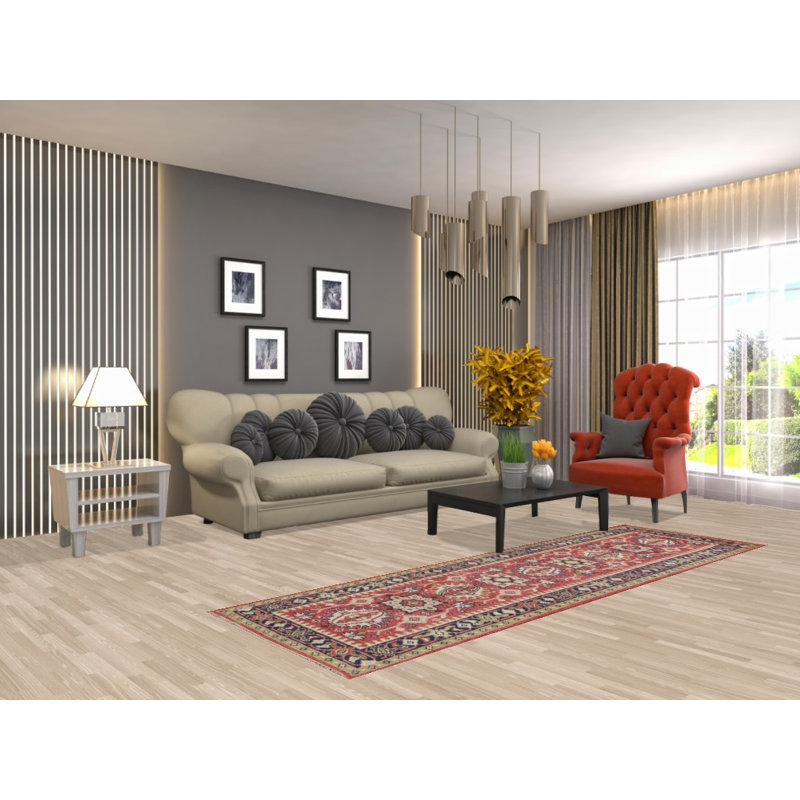 Tapis de couloir géométrique 3 x 8