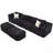 Modular Sectional Sofa 135.4" Boneless Sofa Couch Cozy Sectional Couch With Two Movable Ottomans For Living Room, Black-1888347831