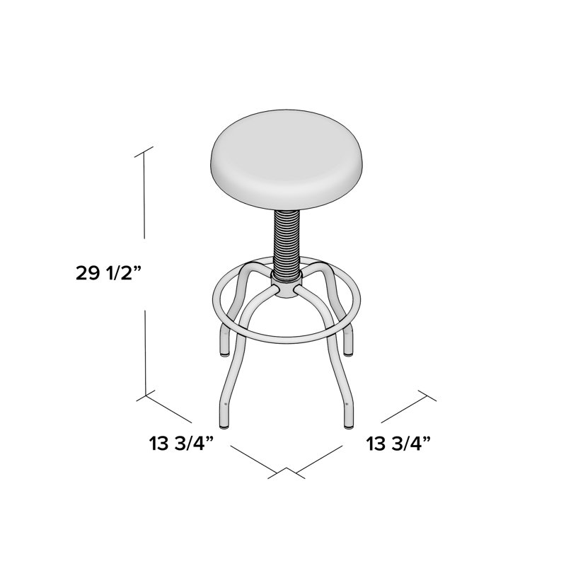 Tabouret pivotant à hauteur réglable