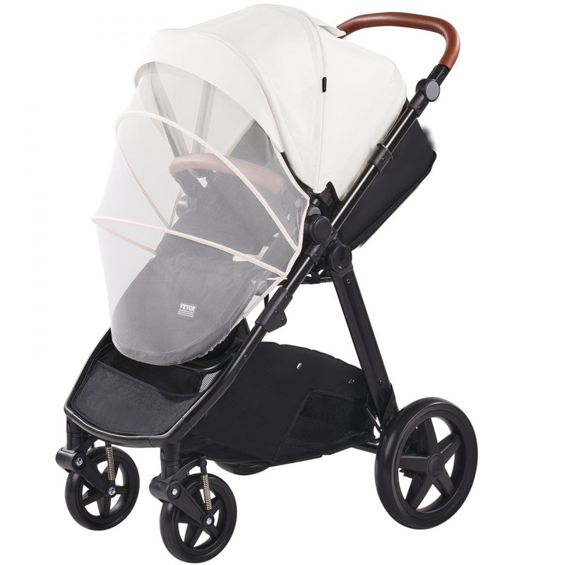 Ensemble de poussette avec système de voyage pour bébé avec landau 2-en-1 blanc, Blanc