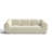  Emmet Cream Velvet Sofa-2055253349
