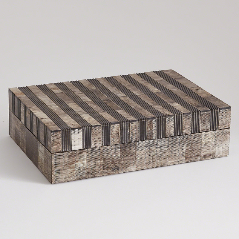 Manufactured Wood Box, 3.75" H x 13.5" W x 9.5" D