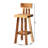 Bali & Pari Luli Suar Wood Bar Stool - Handcrafted Solid Wood Stool With Backrest, Rustic Modern Seating For Kitchen Or Bar Area-2009071561