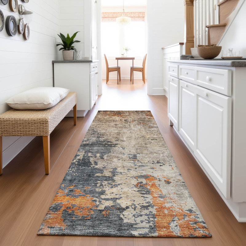 Premium Machine Washable Jessie AMF1212 Abstract Rug, Runner 2'3" x 7'6"