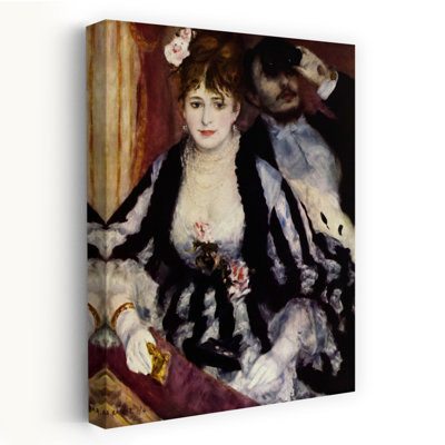 The Theatre Box Classic Modern Portrait Architecture Wall Art Print by Pierre-Auguste Renoir - Wrapped Canvas Print