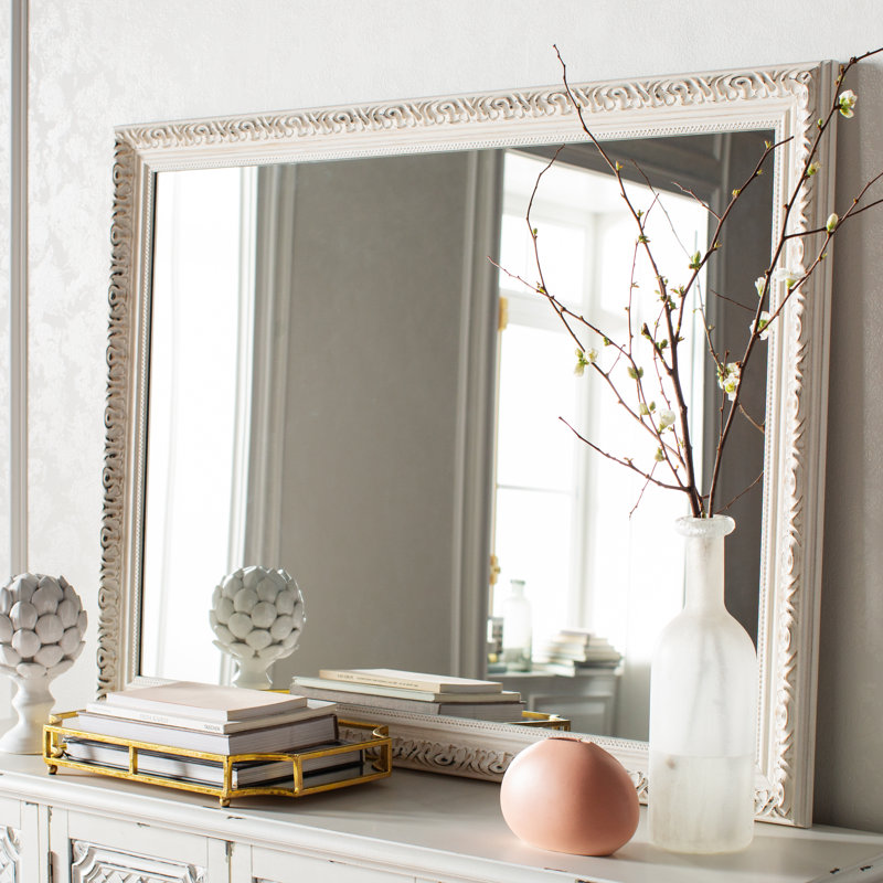 Solid Wood Flat Mirror, 48" H x 36" W x 2" D