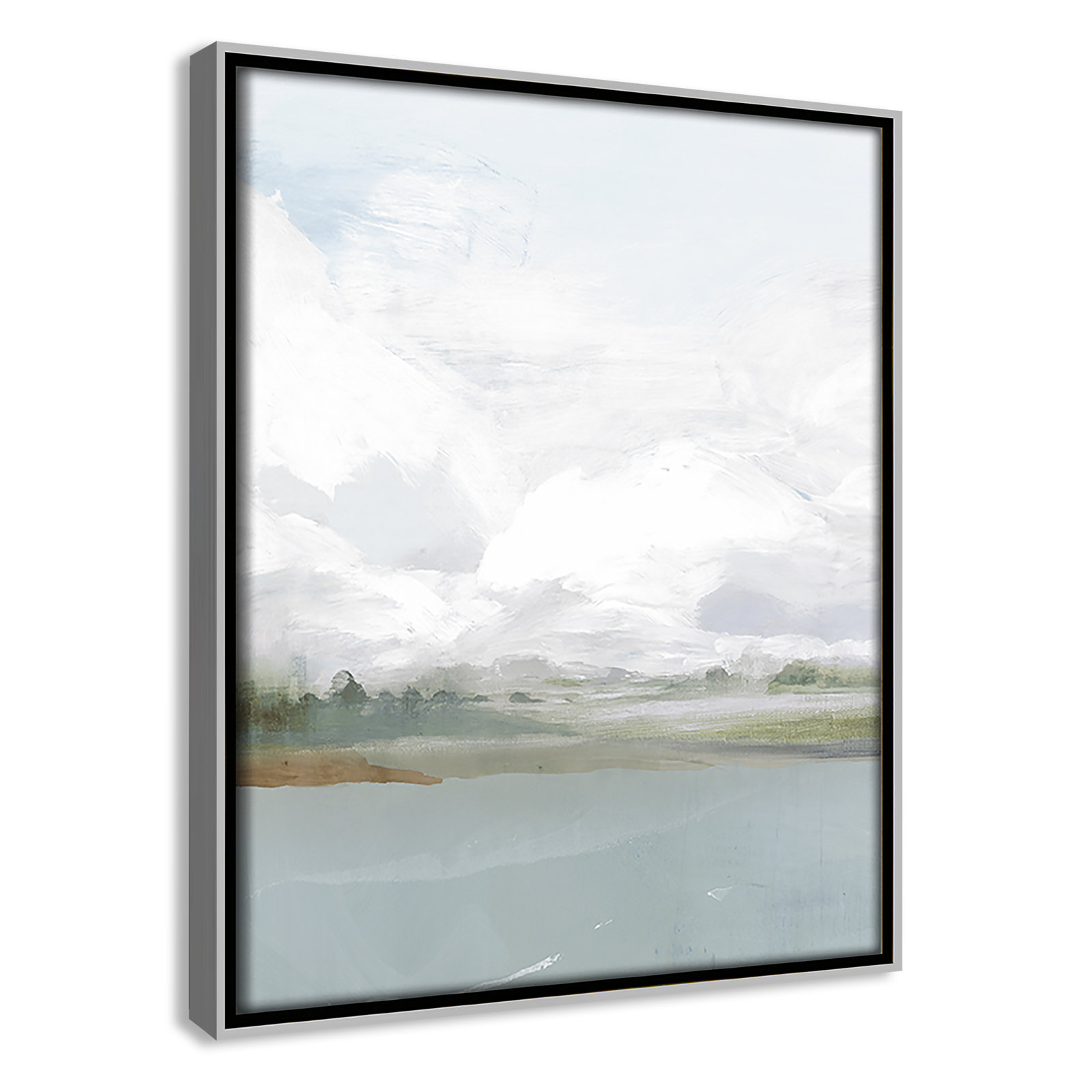 All Shore Painting, 11.5" H x 9.5" W, Silver